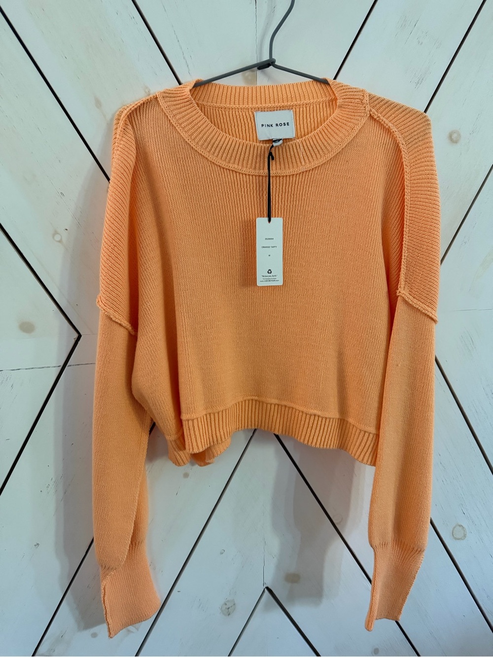Pink Rose Peach Knit Top